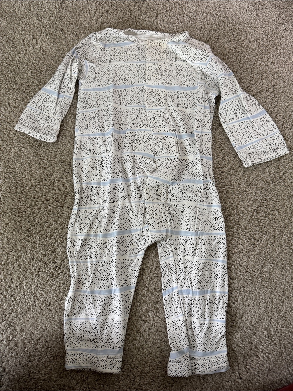 MAGNETICME White Black Blue Speckle Onesie 3-6months